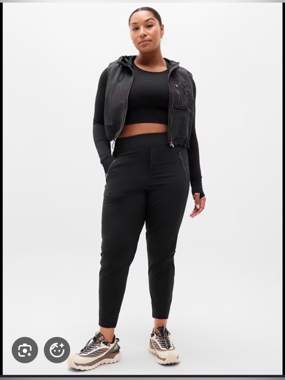Athleta Trekkie North High Rise Jogger Black Pant - 18